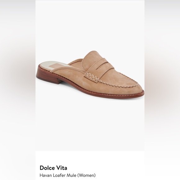 Dolce Vita Havan Loafer Mule, Size 8, Camel Suede - Picture 8 of 8